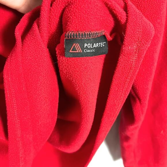 The North Face Polartec 1/4 ZIp Pullover Fleece Lightweight Red Men sz Small - Picture 6 of 7